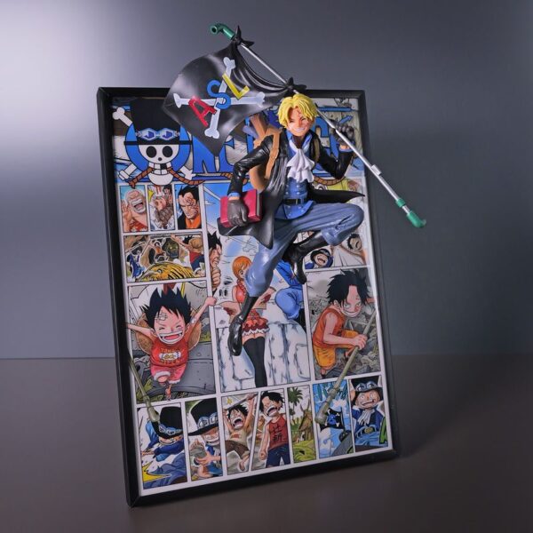 One Piece 3D Figure Painting: Luffy, Ace, and Sabo Burst Out of the Manga, Gear 5 Nika Gift