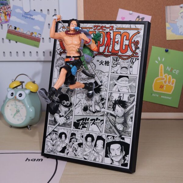 One Piece 3D Figure Painting: Luffy, Ace, and Sabo Burst Out of the Manga, Gear 5 Nika Gift