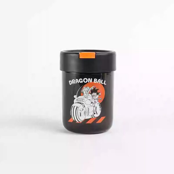 Dragon Ball Travel Cup: Goku & Bulma with Straw - Anime Merchandise Water Cup Gift