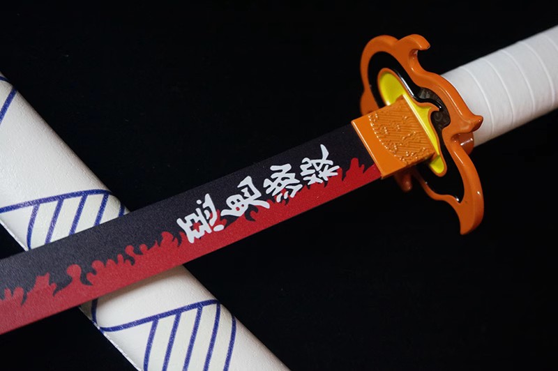 Demon Slayer Nichirin Blade Cosplay Prop for Zenitsu Agatsuma, Tanjiro Kamado, Kyojuro Rengoku - Alloy, Unsharpened