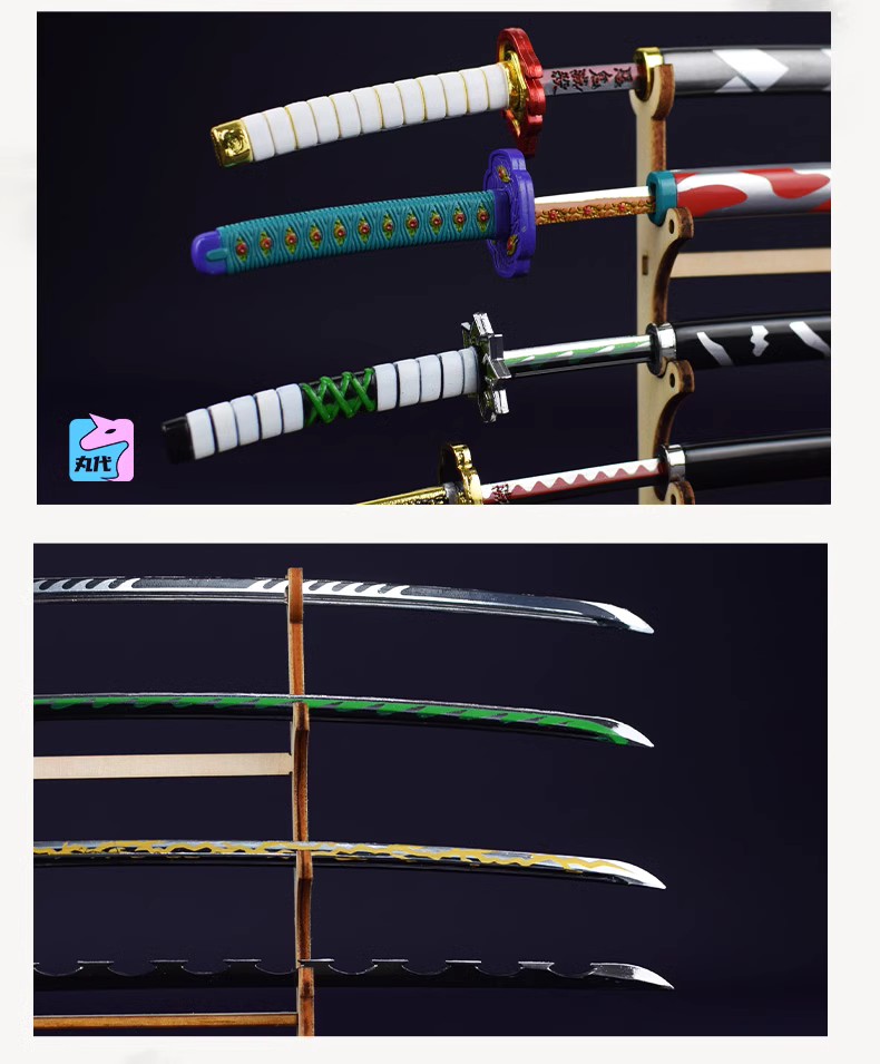 Demon Slayer Weapon: Kimetsu no Yaiba Nichirin Sword Model Decoration Alloy Iron Weapon Toy Figure - Tanjiro