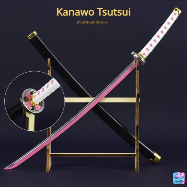 Demon Slayer Weapon: Kimetsu no Yaiba Nichirin Sword Model Decoration Alloy Iron Weapon Toy Figure - Tanjiro