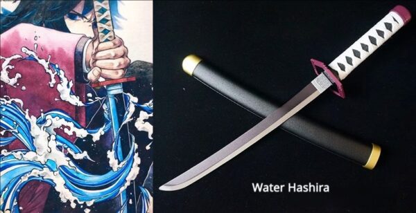 Demon Slayer Nichirin Blade Cosplay Prop for Zenitsu Agatsuma, Tanjiro Kamado, Kyojuro Rengoku - Alloy, Unsharpened