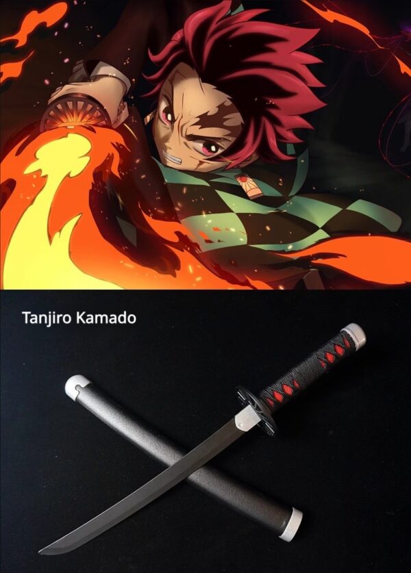 Demon Slayer Nichirin Blade Cosplay Prop for Zenitsu Agatsuma, Tanjiro Kamado, Kyojuro Rengoku - Alloy, Unsharpened