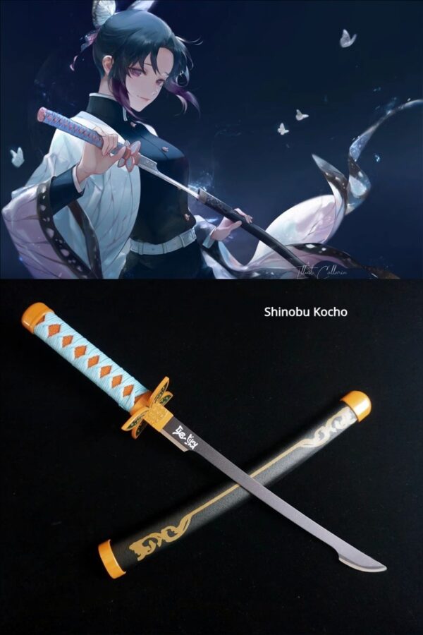 Demon Slayer Nichirin Blade Cosplay Prop for Zenitsu Agatsuma, Tanjiro Kamado, Kyojuro Rengoku - Alloy, Unsharpened